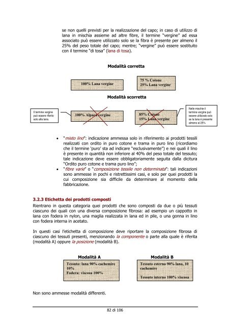 etichettatura e presentazione dei prodotti di largo consumo: alimenti ...