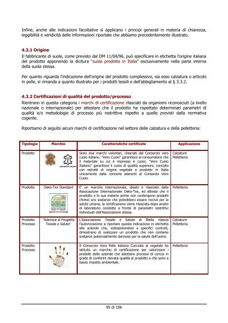 etichettatura e presentazione dei prodotti di largo consumo: alimenti ...