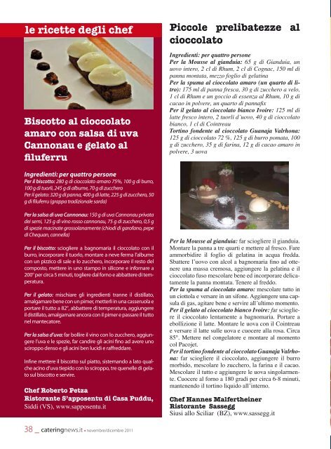 l'intervista - Ristorazione e Catering