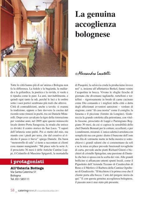 l'intervista - Ristorazione e Catering