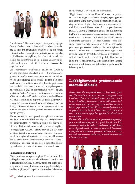 l'intervista - Ristorazione e Catering