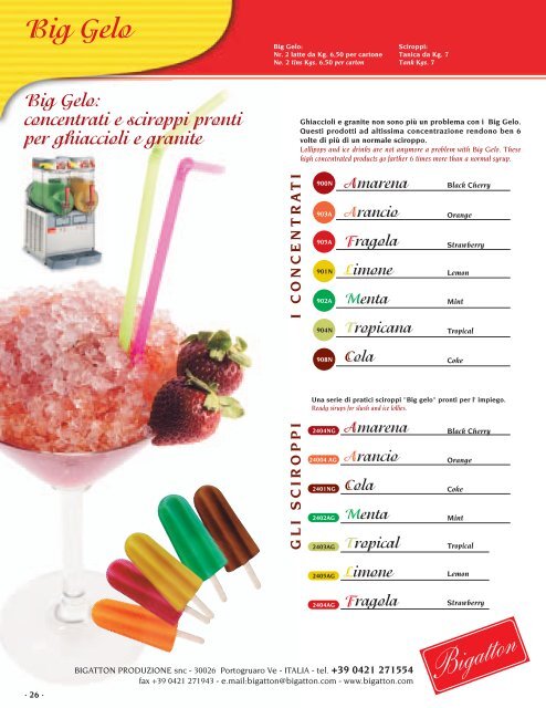 Basi gelati soft - Bigatton