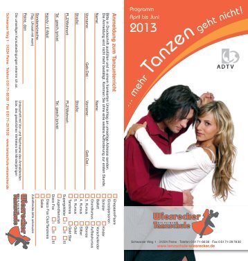 Tanzprogramm als PDF Datei - Tanzschule Wiesrecker
