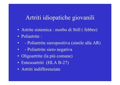 Artrite Reumatoide - ASL n. 4 Chiavarese