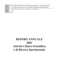 BESTA_REPORT ANNUALE - fondazione irccs istituto neurologico ...
