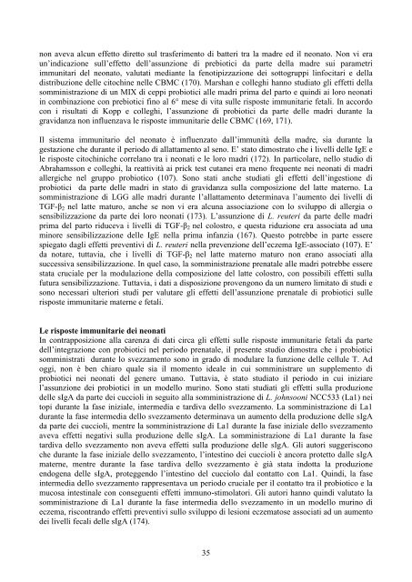 La somministrazione di Lactobacillus paracasei subsp paracasei ...