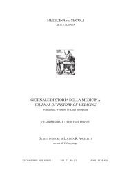 giornale di storia della medicina journal of history - Sezione di Storia ...