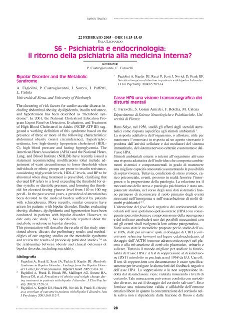 XI Congresso della Società Italiana di Psicopatologia Psichiatria ...