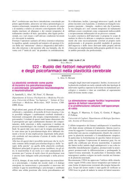 XI Congresso della Società Italiana di Psicopatologia Psichiatria ...