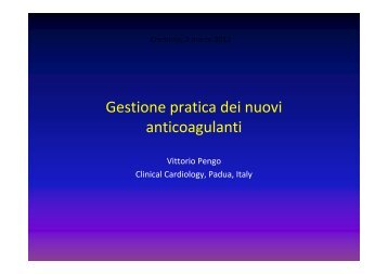 Gestione pratica dei nuovi anticoagulanti orali-Pengo