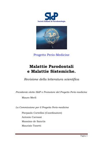 Malattie Parodontali e Malattie Sistemiche. - Periomedicine