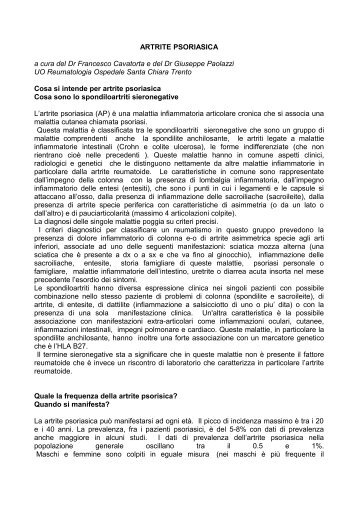 Scarica il documento in PDF - Malati Reumatici Trento