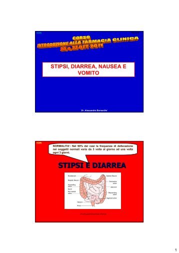 stipsi, diarrea, nausea e vomito - ASL AL