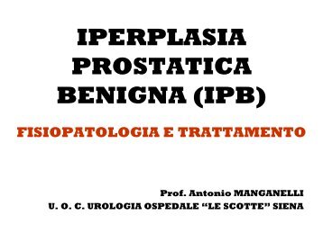 Iperplasia Prostatica - Manganelli - Ordine dei Farmacisti della ...
