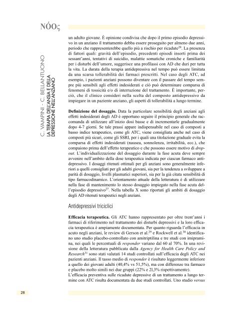 La terapia dell'ansia e della depressione nell'anziano - E-Noos.It