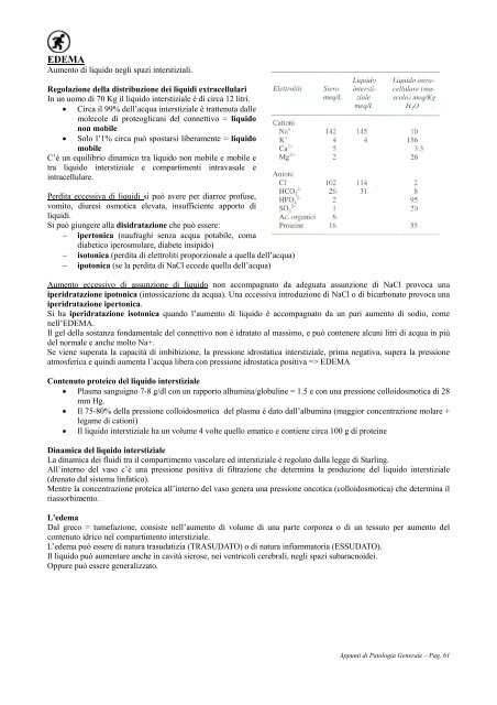 APPUNTI DI PATOLOGIA GENERALE - Camice d'Oro