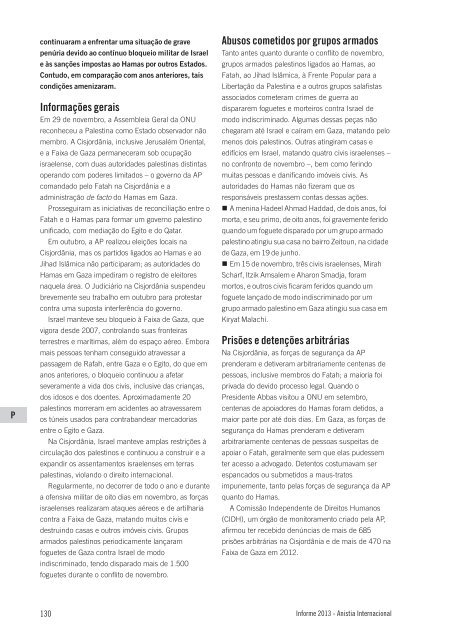 INFORME 2013 - ANISTIA INTERNACIONAL O ESTADO DOS DIREITOS HUMANOS NO MUNDO