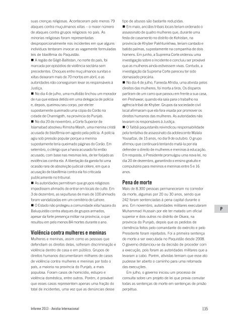 INFORME 2013 - ANISTIA INTERNACIONAL O ESTADO DOS DIREITOS HUMANOS NO MUNDO