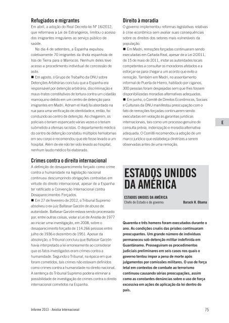 INFORME 2013 - ANISTIA INTERNACIONAL O ESTADO DOS DIREITOS HUMANOS NO MUNDO