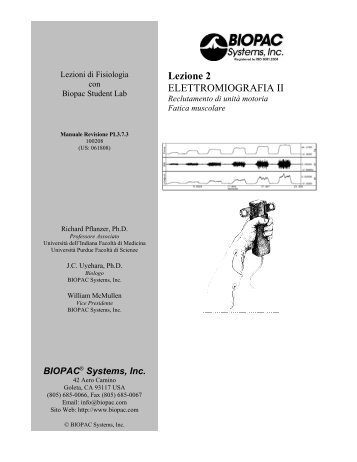 Lezione 2 - Biopac