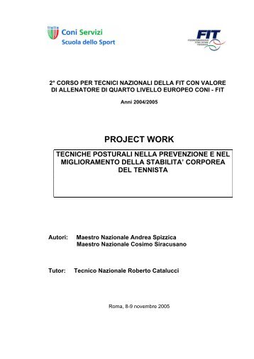 project work tecniche posturali nella prevenzione e nel ...