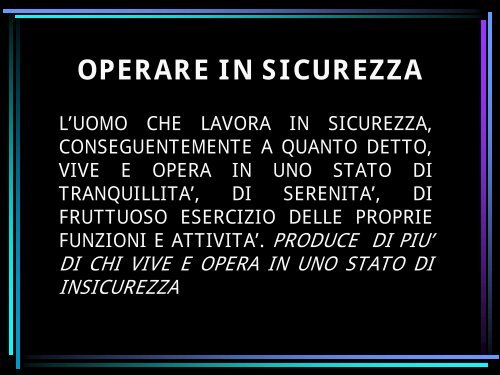 Igiene e sicurezza nei luoghi di lavoro - Università degli Studi di ...