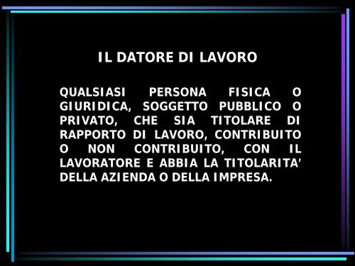 Igiene e sicurezza nei luoghi di lavoro - Università degli Studi di ...