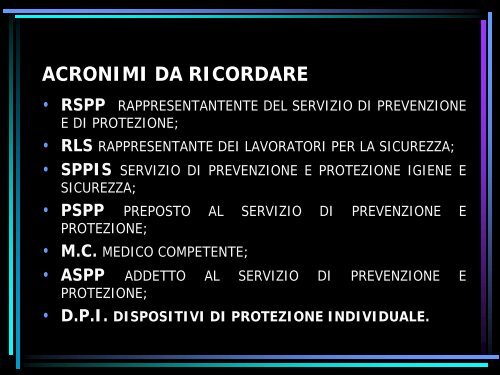 Igiene e sicurezza nei luoghi di lavoro - Università degli Studi di ...