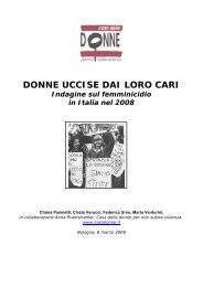 Indagine sul femminicidio in Italia nel 2008 - Casa delle donne