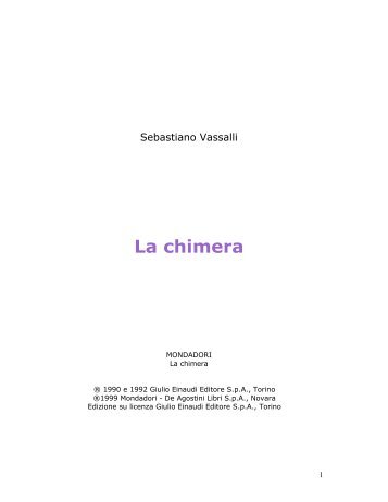 Vassalli Sebastiano – La chimera - Blog di leogaeta