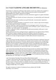 LA VALUTAZIONE LINEARE DEI BOVINI (G. Battacone) - AgrariaFree