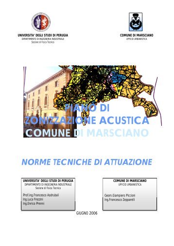 piano di zonizzazione acustica comune di marsciano - ARPA Umbria