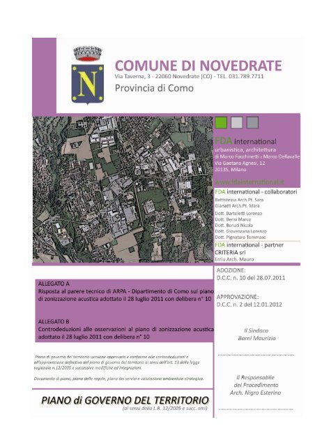 Zonizzazione acustica_controdeduzioni_06042012 - Comune di ...