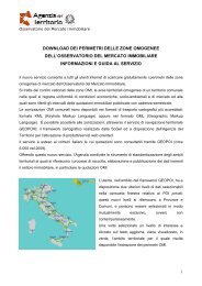 Guida all'estrazione delle zone OMI - Agenzia del Territorio