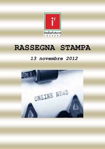 RASSEGNA STAMPA - ItaliaFutura.it
