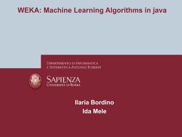 WEKA: Machine Learning Algorithms in java