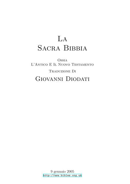 La Sacra Bibbia (Giovanni Diodati) - Un poisson dans le net