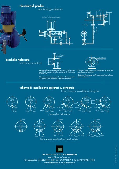 agitatori ad introduzione laterale side entry mixers - Anticomix.It