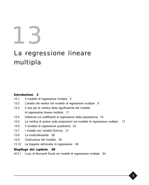 La regressione lineare multipla - Apogeonline