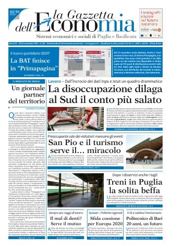 Primapagina - La Gazzetta dell'Economia