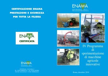 IV Programma di sperimentazione di macchine agricole ... - Enama