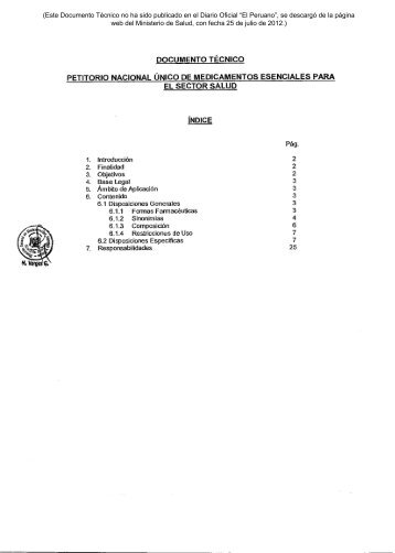 DOCUMENTO TÉCNICO PETITORIO NACIONAL ÚNICO DE ... - SPIJ