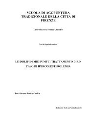 Le dislipidemie in MTC - Scuola di Agopuntura Tradizionale