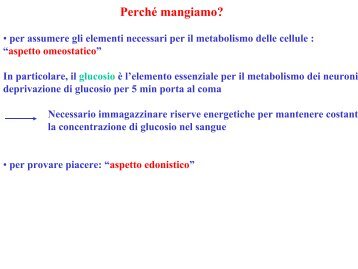 Perché mangiamo? - Psicobiologia del comportamento umano