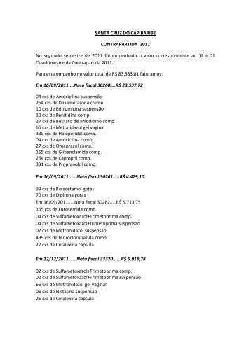 SANTA CRUZ DO CAPIBARIBE – Contrapartida ... - Blog do Ney Lima