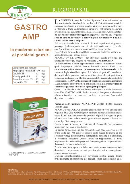 gastro amp SCHEDA.pdf - Renaco