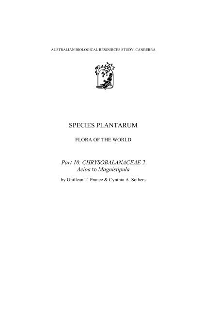 Vol. 2 part 1 - Species Plantarum Programme