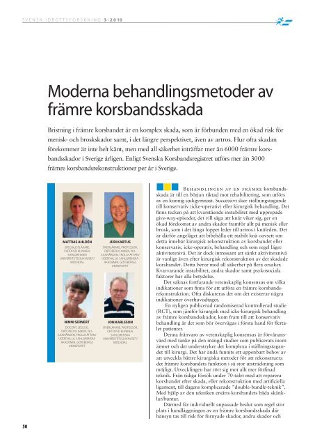 Tema: IDROTTSMEDICIN GÖTEBORG - Göteborgs universitet