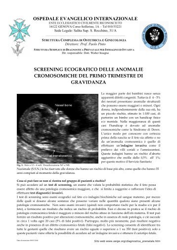 Consenso informato - Ospedale Evangelico Internazionale