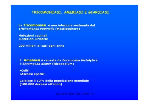 antitripanosomici, antiamebici e antigiardiasi - I blog di Unica